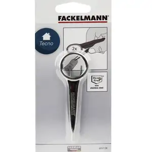 Foldable Stainless Steel Tweezers with Magnifying Glass - Fackelmann