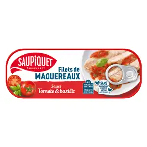Mackerel Fillets with Tomato & Basil Sauce - Saupiquet