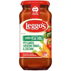 Garden Vegetable with Carrot, Capsicum, Tomato & Zucchini Pasta Sauce - Leggo's
