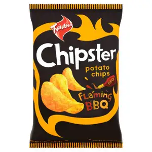 Chipster Flaming BBQ Flavoured Potato Chips - Twisties