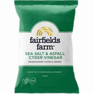 Vegan Gluten Free Sea Salt & Aspall Cyder Vinegar Chips - Fairfields Farm - Fairfields Farm