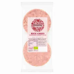 Organic Rice Cake Strawberry Yogurt - Biona - Biona Organic