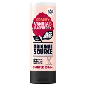 Vegan Creamy Vanilla & Raspberry Shower Gel
