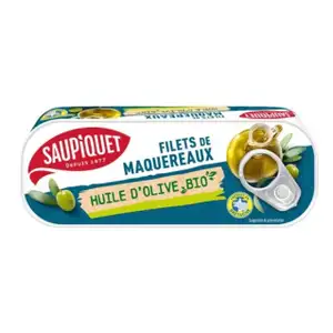 Mackerel Fillets in Organic Olive Oil - Saupiquet