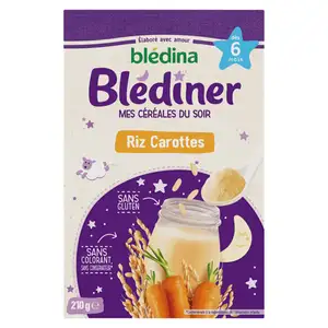 Baby Cereal from 6 Months, Rice Carrots - Blédina