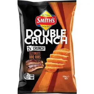Double Crunch Ultimate BBQ Ribs Crinkle Cut Chips - Smith's