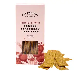 Tomato & Basil Seeded Flatbread Crackers - Cartwright & Butler