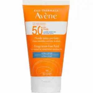 Ultra Light SPF50+ Fragrance-Free Fluid  for Dry Sensitive Skin - Avène