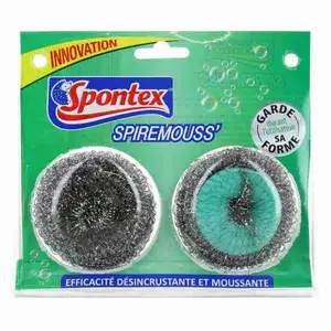 Foaming Stainless Steel Spiral Scourer - Spontex