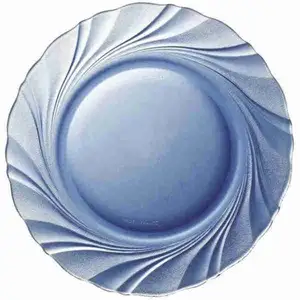 Beau Rivage Marine Round Dessert Plate Glass Blue - Duralex