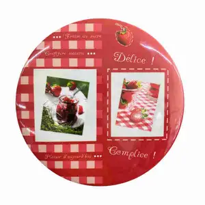 Red Strawberry Round Melamine Trivet (Food Cover)