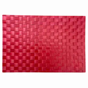 Red Grid Table Set