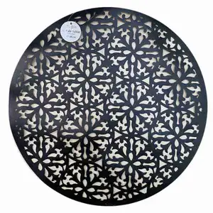 Black Round Roman Table Set