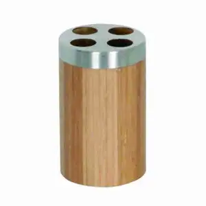 Wood Toothpaste & Toothbrush Holder