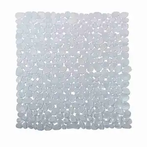 Pebbles Transparent Showermat White - Spirella