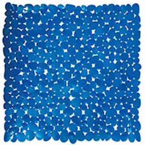 Pebbles Transparent Showermat Dark Blue - Spirella