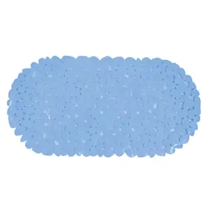 Pebbles Transparent Showermat Blue - Spirella