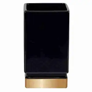 Black & Gold Porcelain Tumbler - Spirella