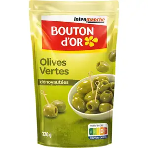 Pitted Green Olives - Bouton d'Or