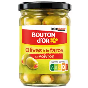 Green Olive Stuffed Bell Pepper - Bouton d'Or