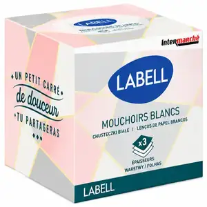 White Tissues Box - Labell