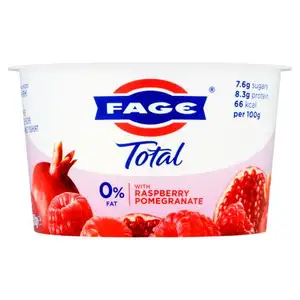 Raspberry Pomegranate 0% Fat Protein Yogurt - Fage