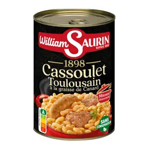 Toulouse Cassoulet with Duck Fat - William Saurin