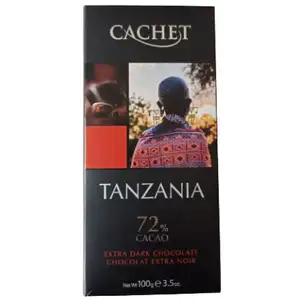 Tanzania Extra Dark Chocolate 72% Cacao - Cachet