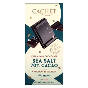 Sea Salt 70% Cacao Extra Dark Chocolate - Cachet