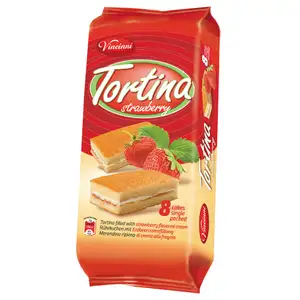Tortina Filled with Strawberry Flavored - Vincinni