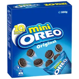 Mini Chocolate Sandwich Cookies with Sweet Vanilla Flavoured Cream - Oreo