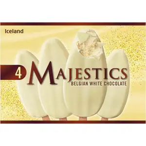 Majestics Belgian White Chocolate Sticks - Iceland