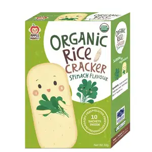 Organic Rice Cracker Spinach - Apple Monkey