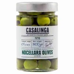 Pitted Nocellarra Olives in Brine - Casalinga