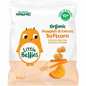 Organic Pumpkin & Carrot, Softcorn Puffs No Added Sugar - Baby Bellies