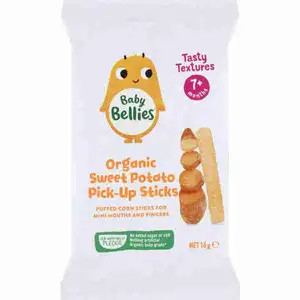Organic Sweet Potato Pick-Up Sticks Puffs No Added Sugar - Baby Bellies