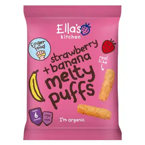Strawberry + Banana Melty Puffs - Ella's Kitchen