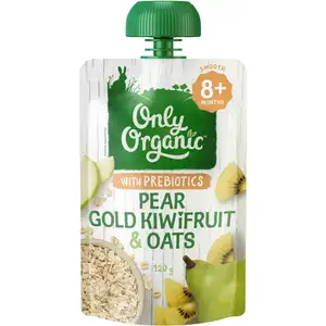 Baby Smooth from 6 Months Plus, Pear, Golden Kiwifruit & Oats with Probiotics - Only Organic