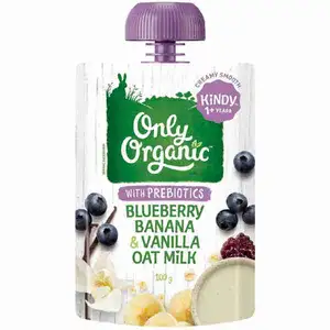Baby Smooth from 1 Year Plus, Blueberry, Banana, Oat Milk & Vanilla with Probiotics - Only Organic