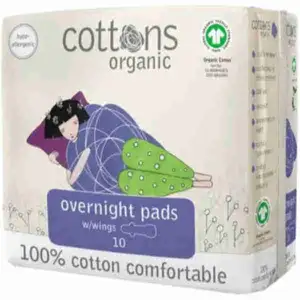 Overnight Pads with Wings - Conttons Organic