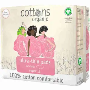 Ultra-Thin Pads with Wings Super - Conttons Organic