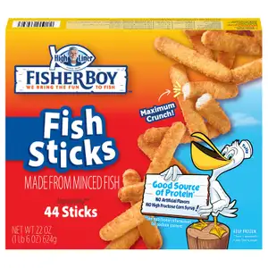 Fish Sticks Made From Minced Fish - Fisher Boy