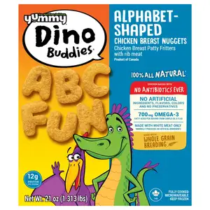 Alphabet Shaped Chicken Breast Nuggets - Yummy Dino Buddies