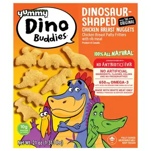 Dinosaur Shaped Chicken Breast Nuggets - Yummy Dino Buddies