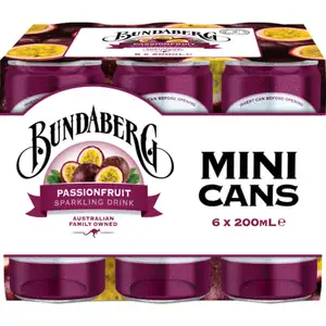 Passion Fruit Sparkling Mini Can Pack - Bundaberg