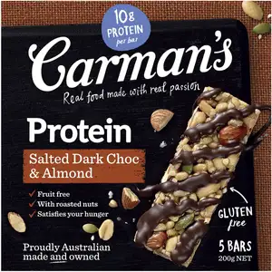 Protein Salted Dark Chocolate & Almond Bars - Carman's