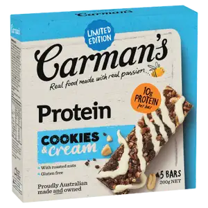 Cookies & Cream Gluten Free Protein Bar - Carman's