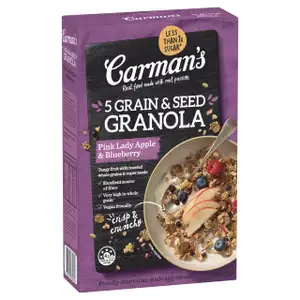 5 Grain & Seed Granola Pink Lady Apple & Blueberry - Carman's