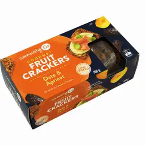 Gourmet Fruit Crackers Date & Apricot - CommunityCo