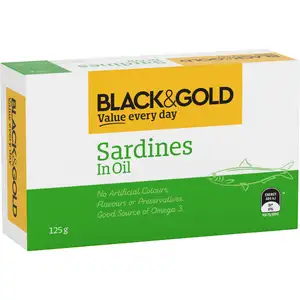 Sardines in Oil - Black & Gold
